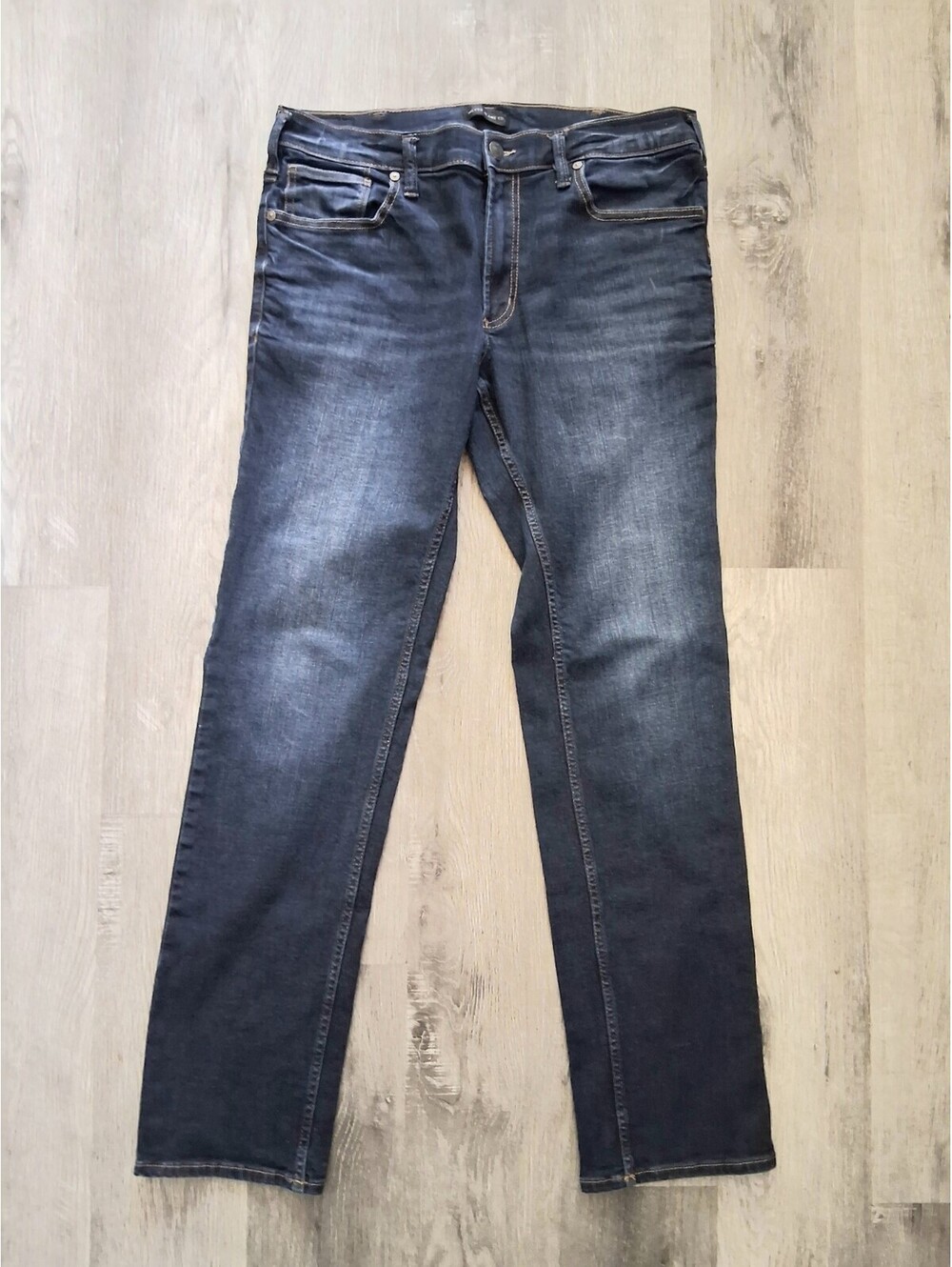 Silver Jeans Co. Allan Men's 34x31 Dark Wash Slim Straight Leg Denim Blue Jeans